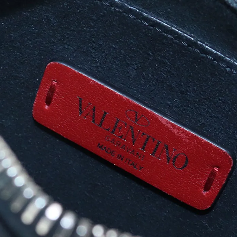 Valentino Vltn Logo Printed Zip Up Small Messenger Bag-2