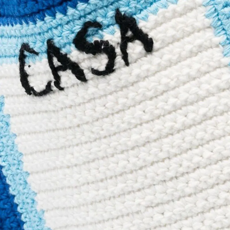 CASABLANCA Tennis Club Crochet-knit Tote Bag-3