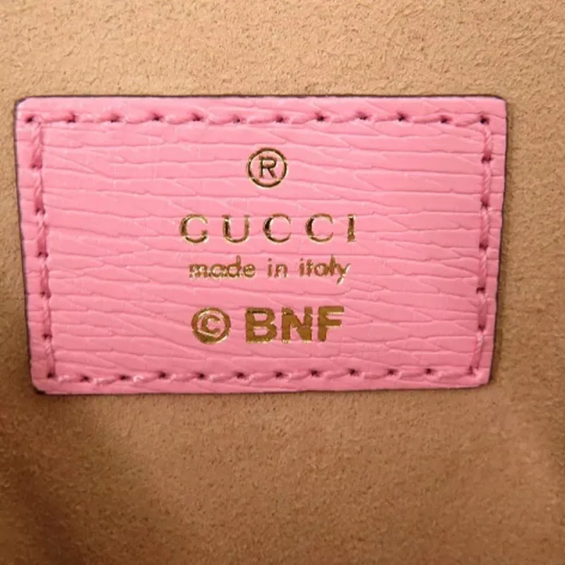 GUCCI Bananya Collaboration Leather Coin Purse Women's Pink-3