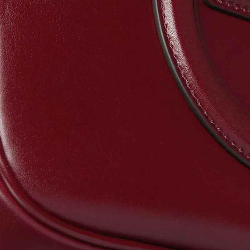 GUCCI Blondie Smooth Leather Crossbody Bag, Shoulder Bag Mini Women's Red-6
