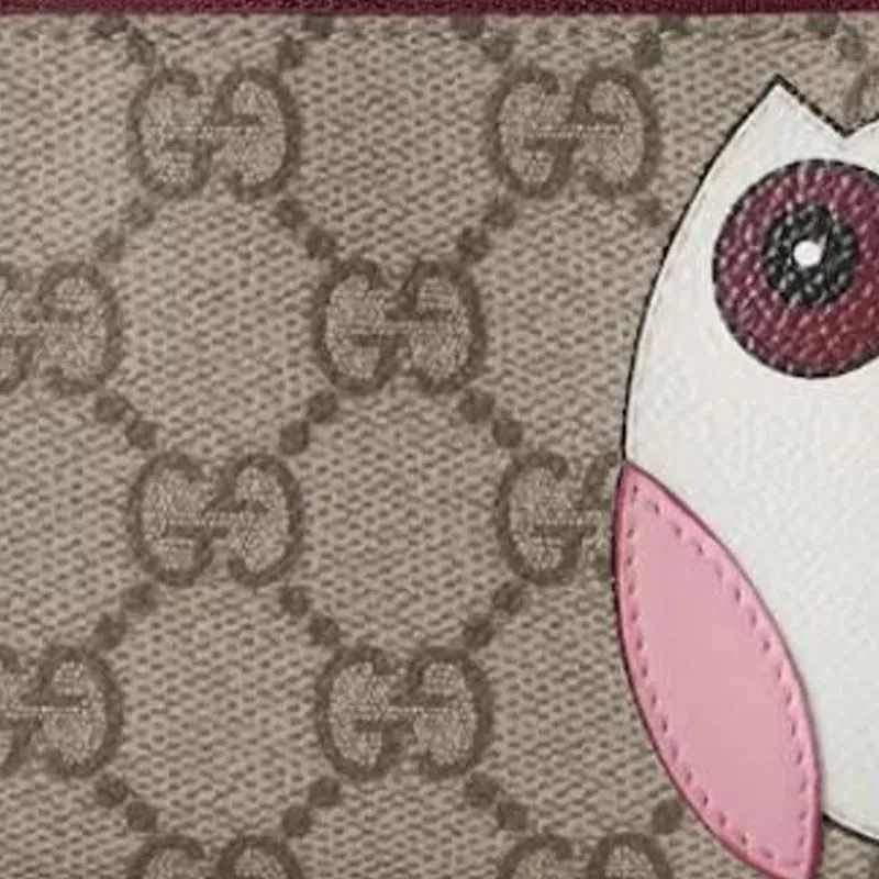 GUCCI Coated Canvas Key Pouch Unisex Beige-5