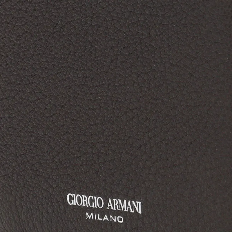 GIORGIO ARMANI Calfskin Wallet Men's Brown-3