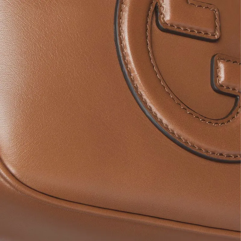 GUCCI Smooth Leather Crossbody Bag, Shoulder Bag Mini Women's Brown-6