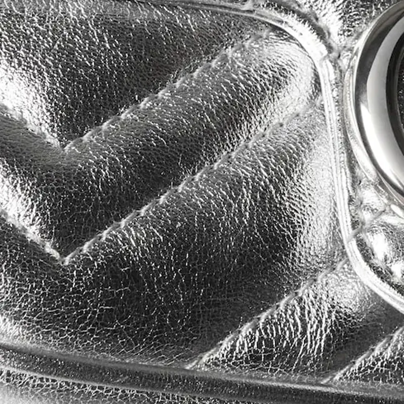 GUCCI Leather Shoulder Bag, Crossbody Bag Mini Women's Silver-6