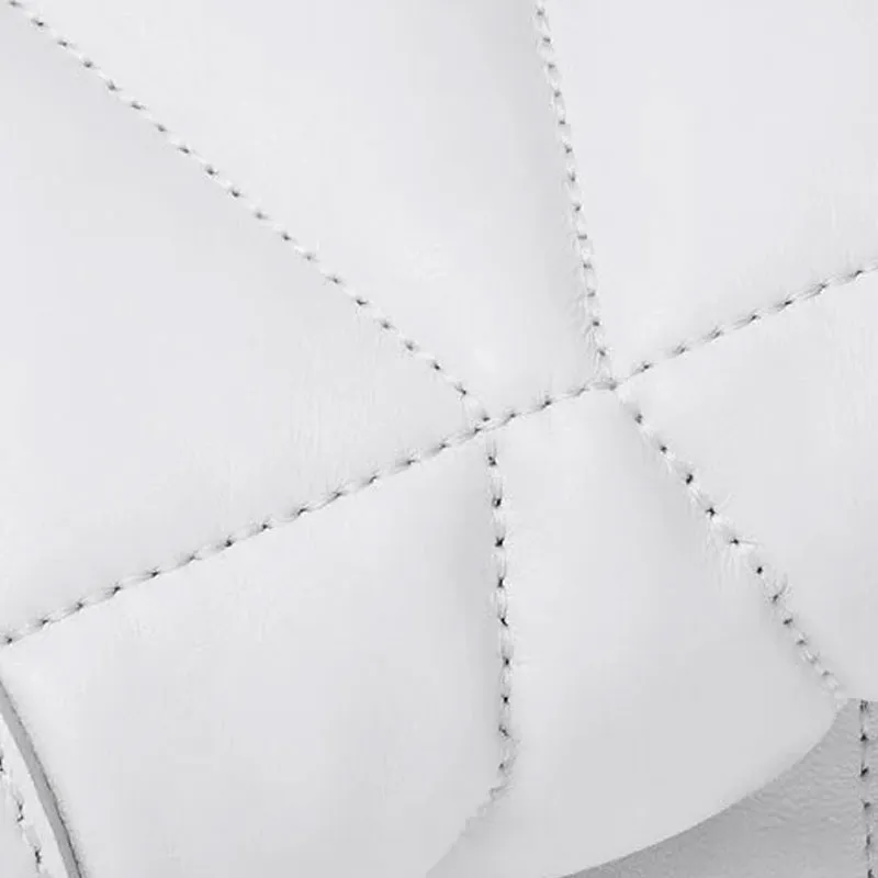 FANSIZHE Lambskin Shoulder Bag, Crossbody Bag Women's White-4