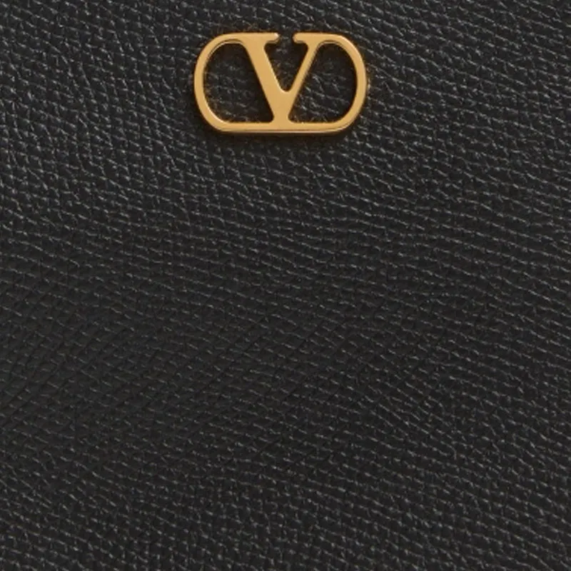 Valentino Grained Calfskin Hobo Bag Handbag Mini Women's Black-5