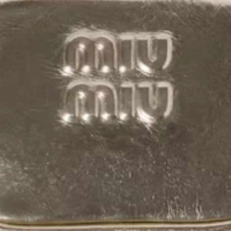 MIU MIU Beau Lambskin Bag Charm Bag Accessory Women's Yellow Iron Ore-3