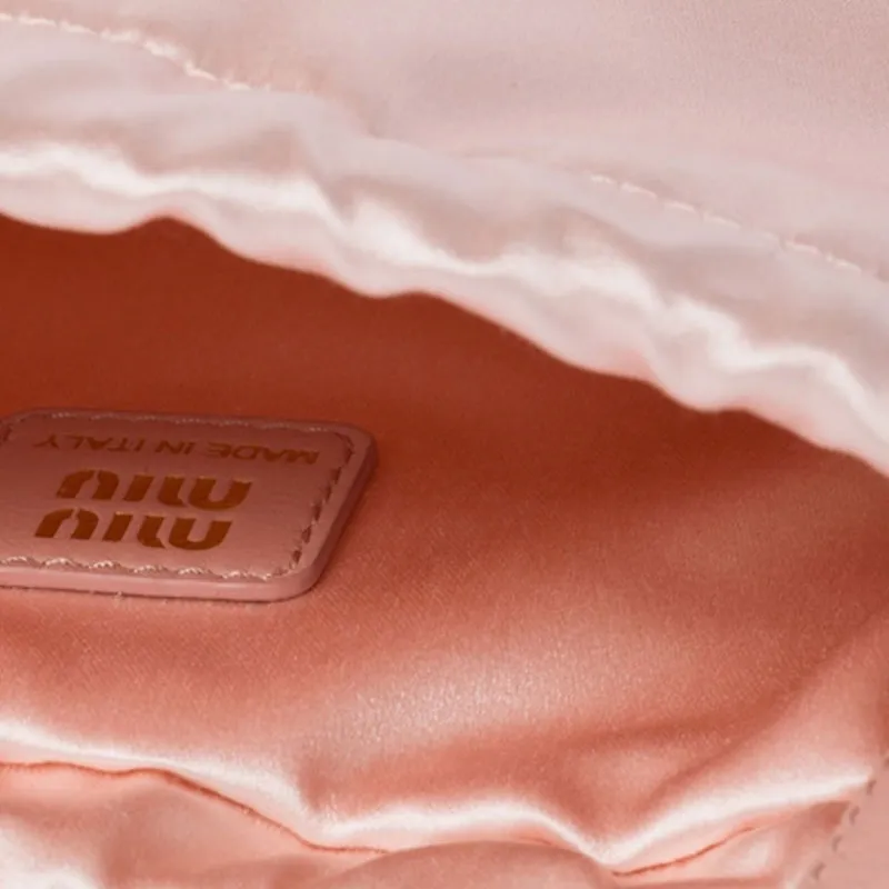 MIU MIU Satin Clutch Regular Women's Pink-2