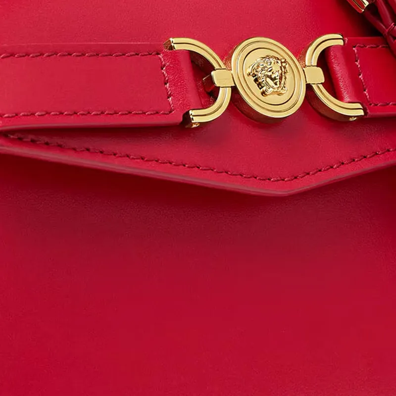 FANSIZHE Medusa '95 Calfskin Handbag Small Size Women's Red-4