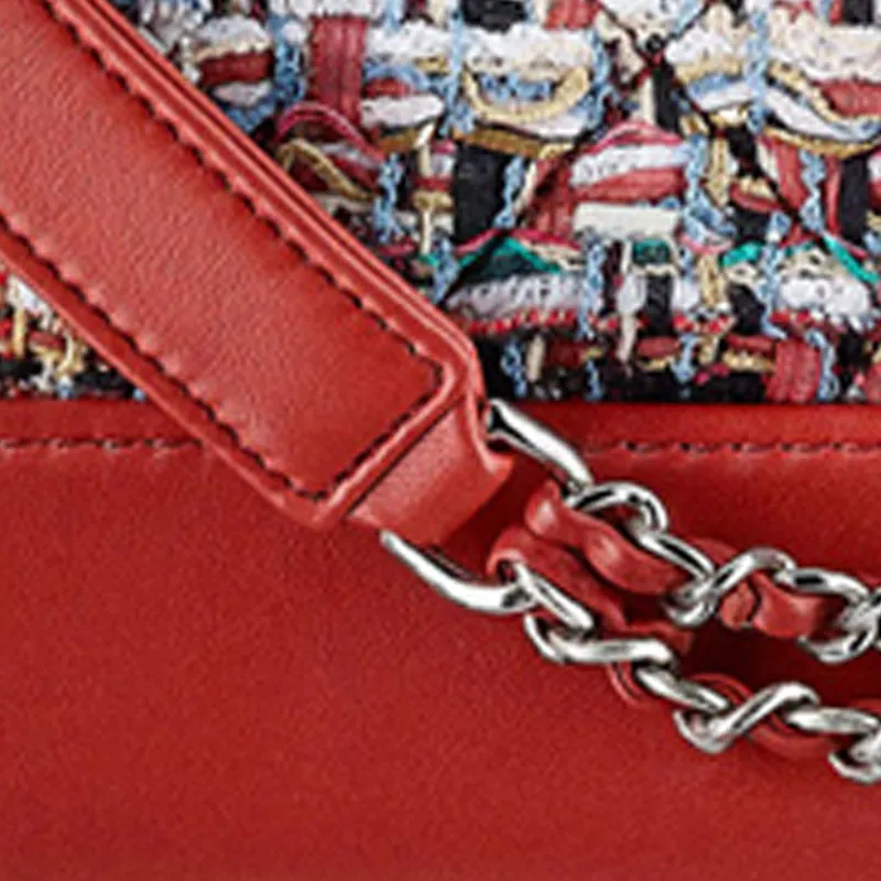 CHANEL Gabrielle Calfskin Crossbody Bag Trumpets Women's Red-2