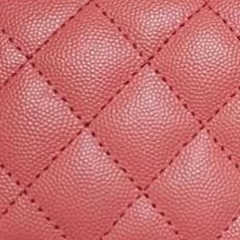 CHANEL Grained Calfskin Shoulder Bag Crossbody Bag Handbag Small Size Women's Gold Pink-2