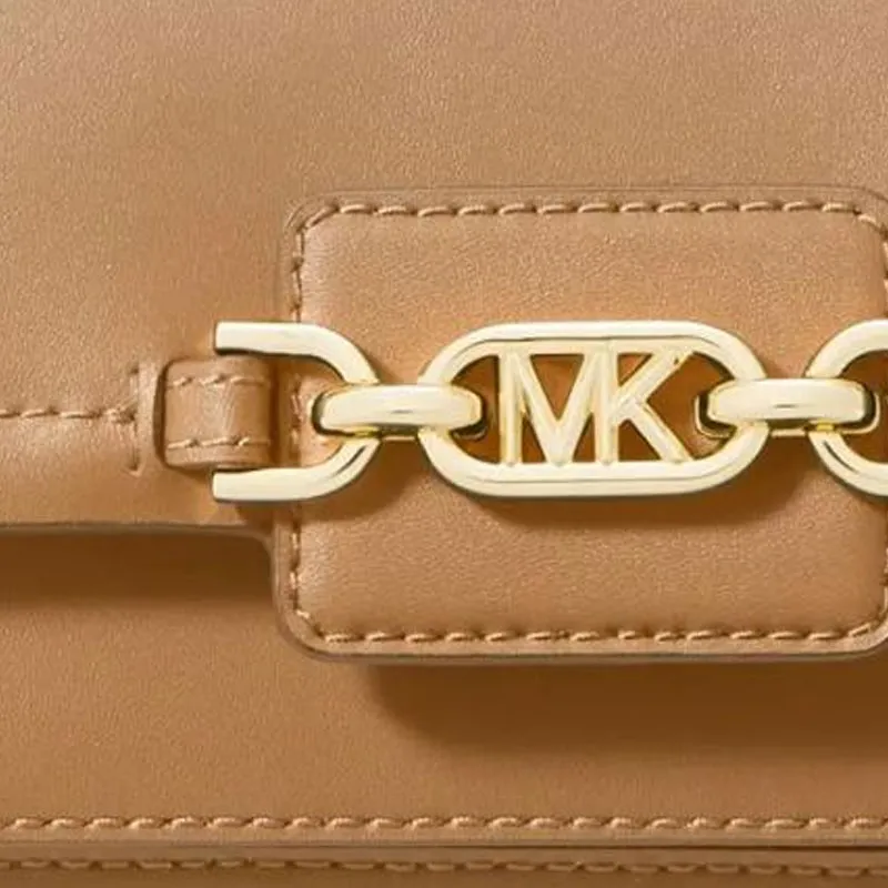 MICHAEL KORS Heather Split Cow Leather Shoulder Bag, Crossbody Bag Extra Small Women's Camel-2