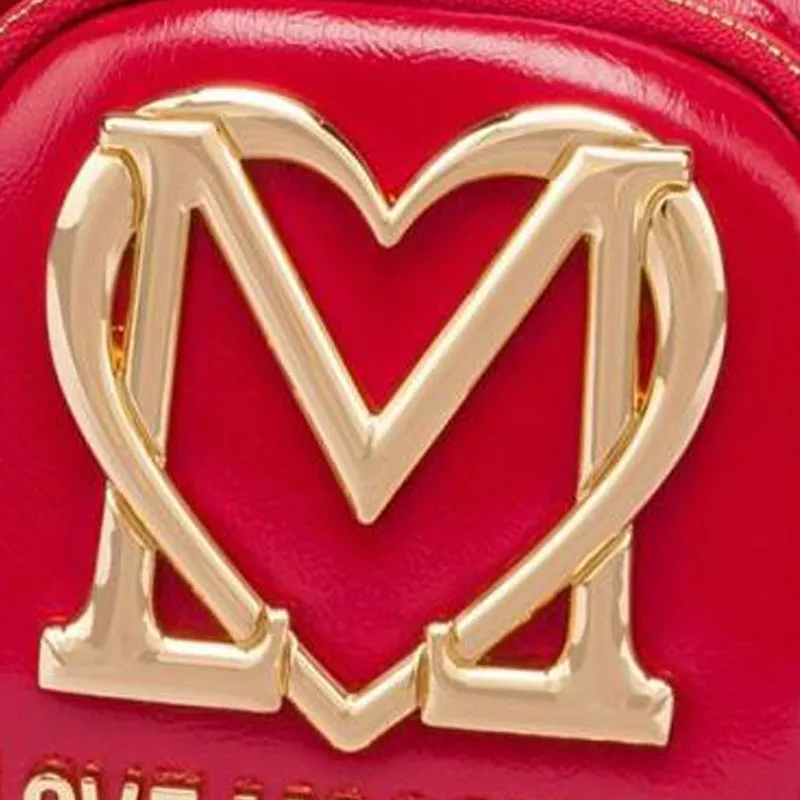 LOVE MOSCHINO Polyurethane Hobo Bag Shoulder Bag Crossbody Handbag Women's Red-3