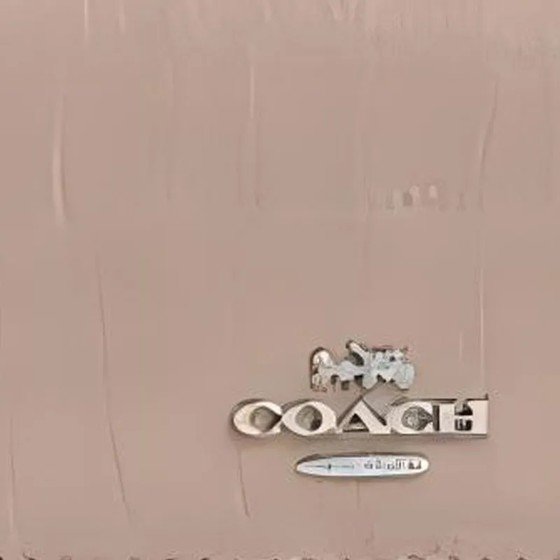 COACH Micro Leather Wallet Mini Women's Stone Color-3