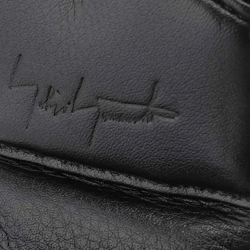 Yohji Yamamoto Cow Leather Backpack Unisex Black-4