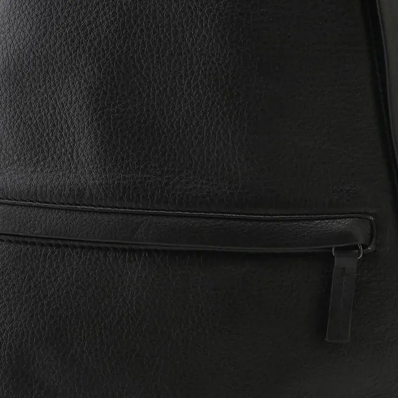 Yohji Yamamoto Cow Leather Backpack Unisex Black-6