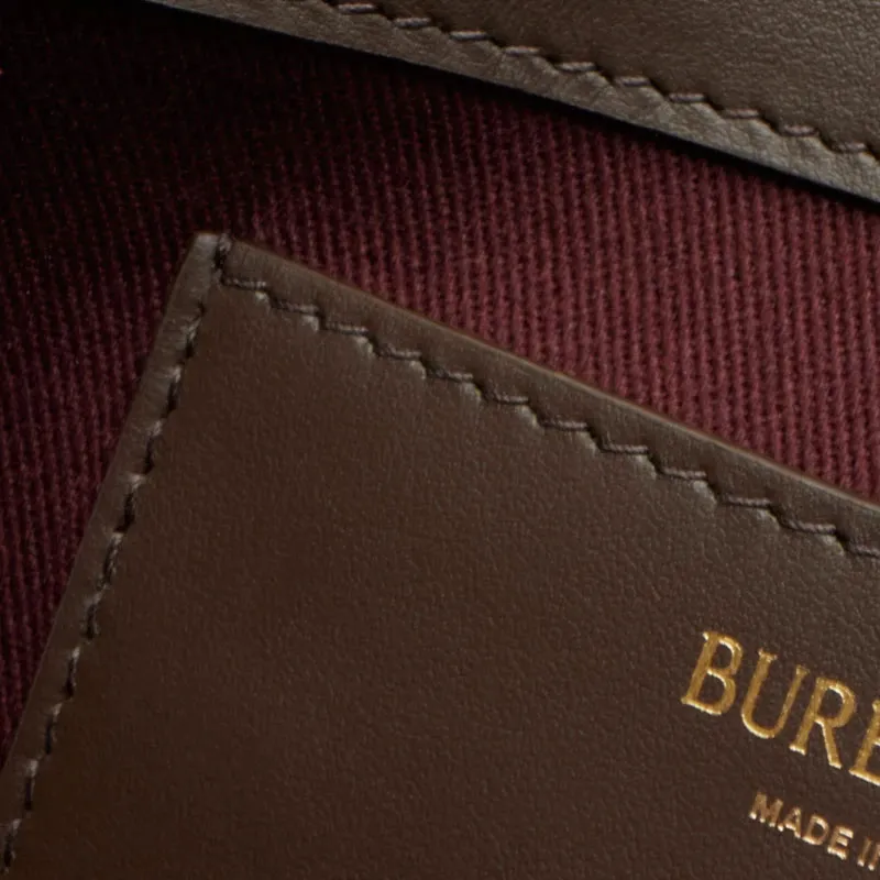 Burberry Note Elastane Shoulder Bag Trumpets Women's Brown-4
