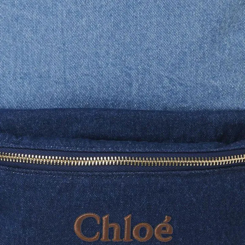 Chloe Cotton Backpack Unisex Denim Blue-3
