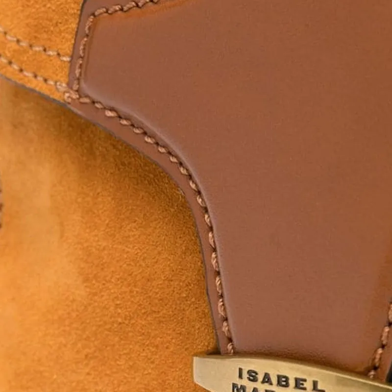 ISABEL MARANT Suede Patchwork Cow Leather Crossbody Bag Shoulder Bag Regular Women's Brown-3