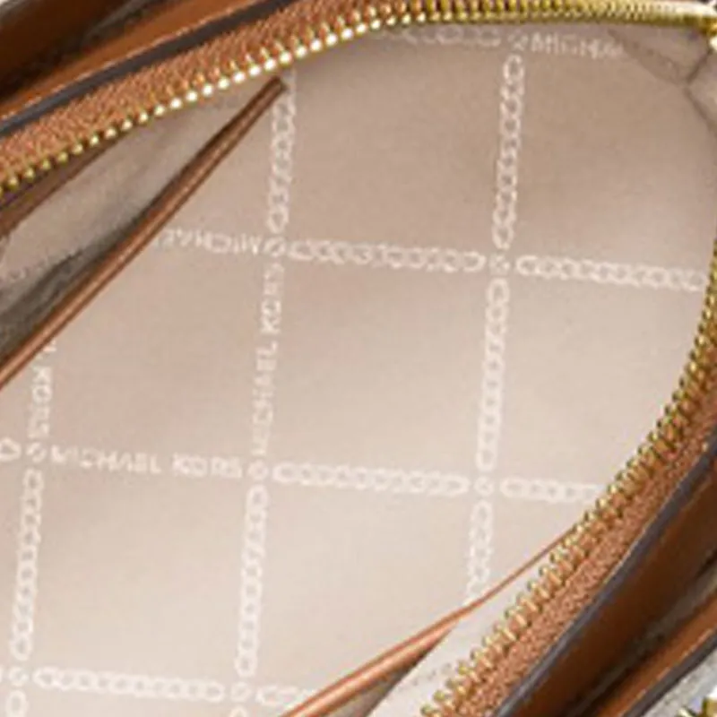 MICHAEL KORS Maxine Leather Dome Bag Handbag Shoulder Bag Crossbody Bag Medium Size Women's Vanilla White-4