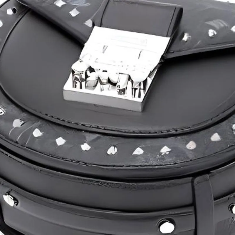 MCM Patricia Visetos Cow Leather Crossbody Bag Mini Women's Black-4