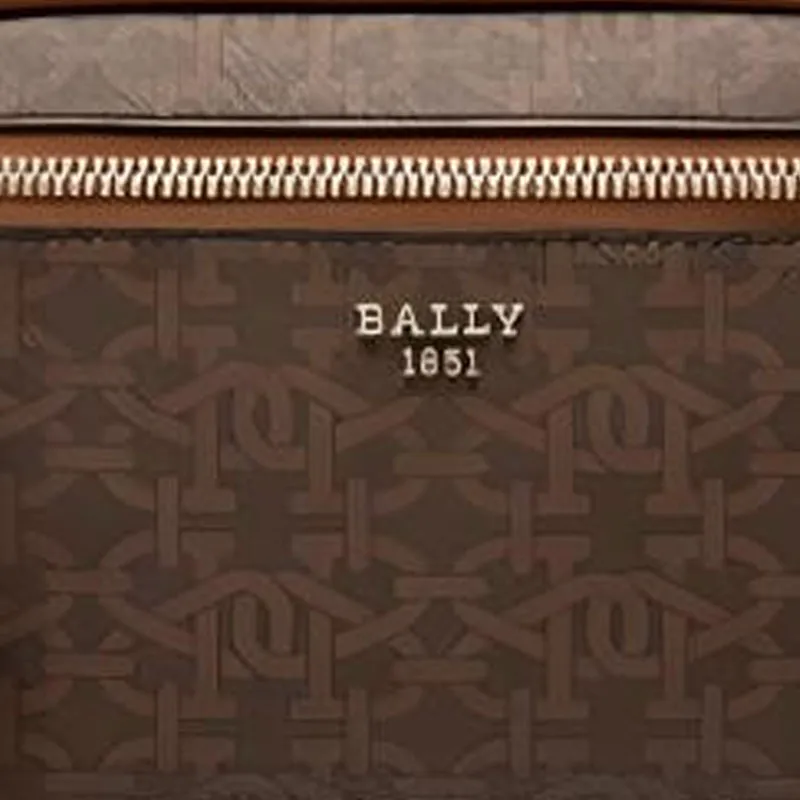 BALLY Monogram-print Zip-up Shoulder Bag-3