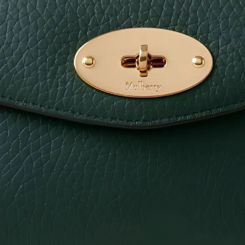 Mulberry Darley Coarse Grained Cow Leather Makeup Clutch Regular Women's Classic Green-3