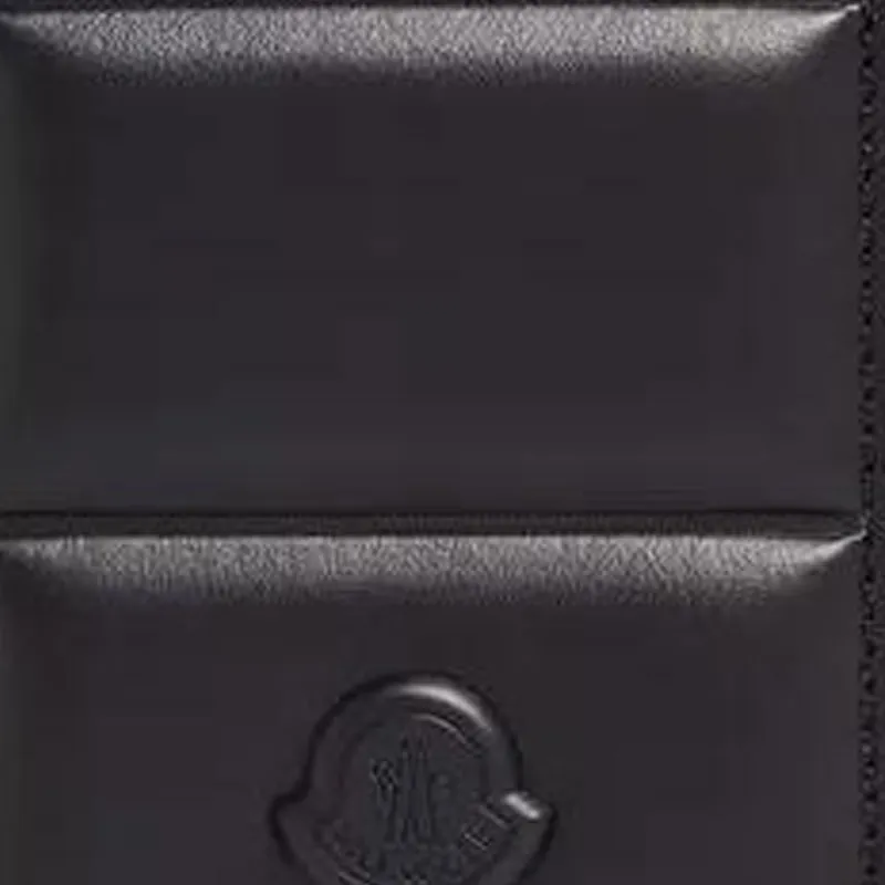 Moncler Leather Wallets Card Holders Men's Black-4