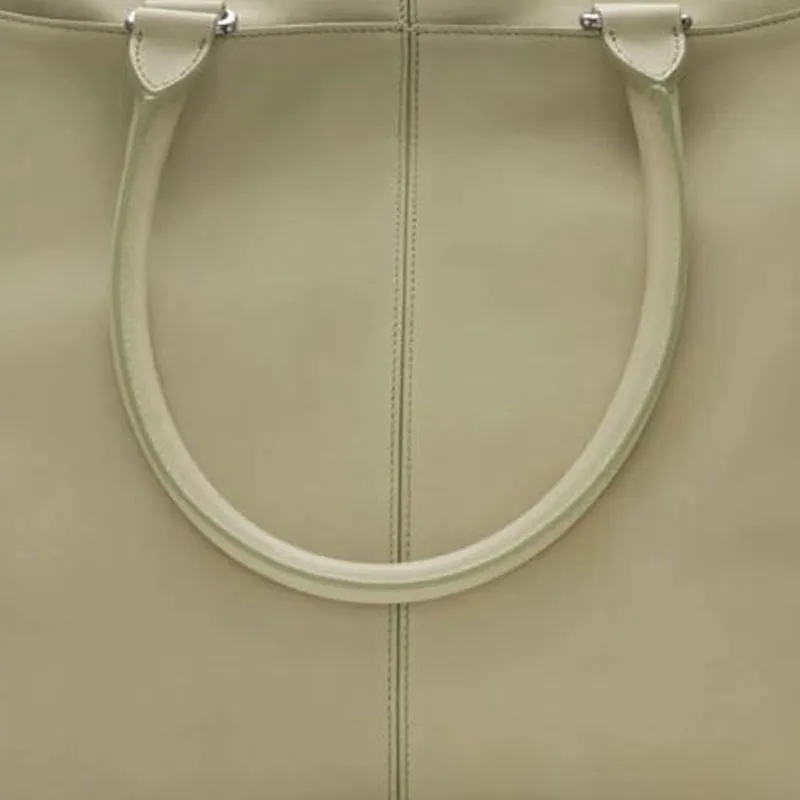 Burberry Lambskin Tote Bag, Shopping Bag, Handbag Unisex Hunter Beige-3