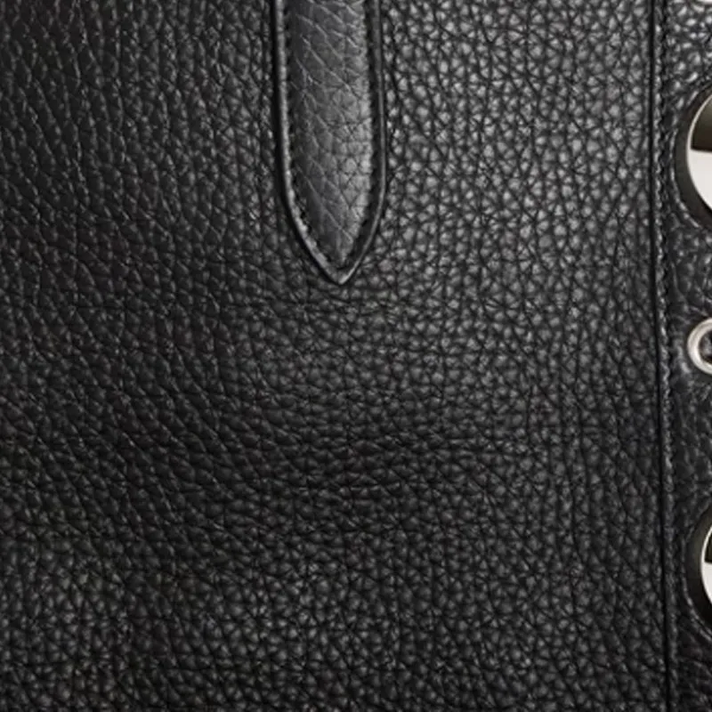Valentino Cow Leather Handbag Medium Size Unisex Black-5