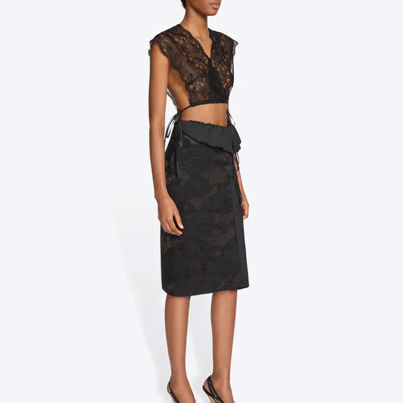 DRIES VAN NOTEN Cropped Lace Top-3
