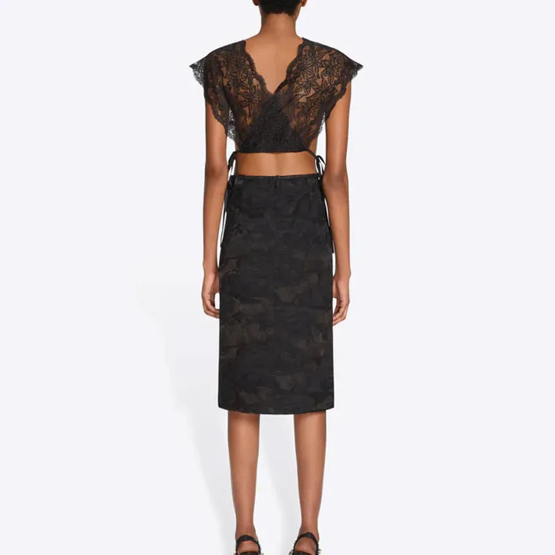 DRIES VAN NOTEN Cropped Lace Top-2