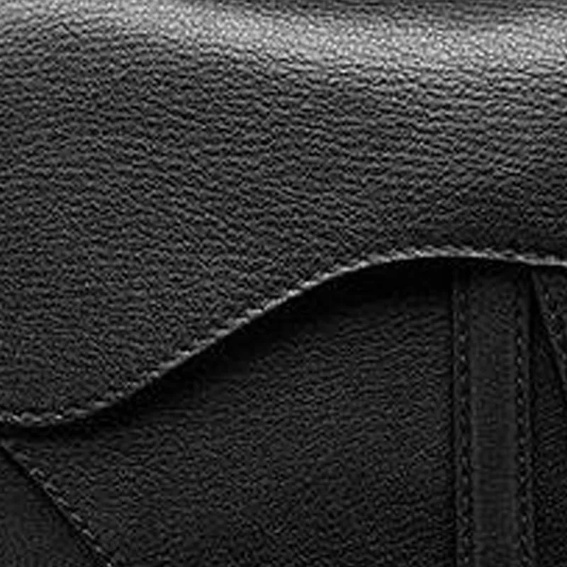 DIOR Sheepskin Saddle Bags Shoulder Bags Medium Size Women's Black-4
