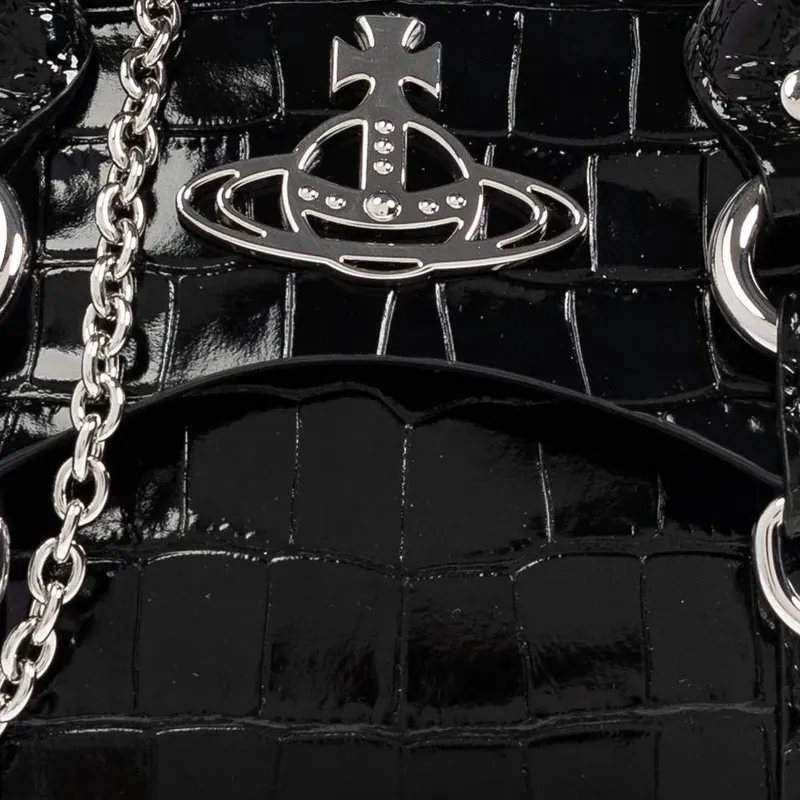 Vivienne Westwood Orb Plaque Chained Tote Bag-3