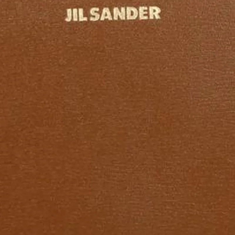 JIL SANDER Leather Coin Purse Women's Acorn Brown-3