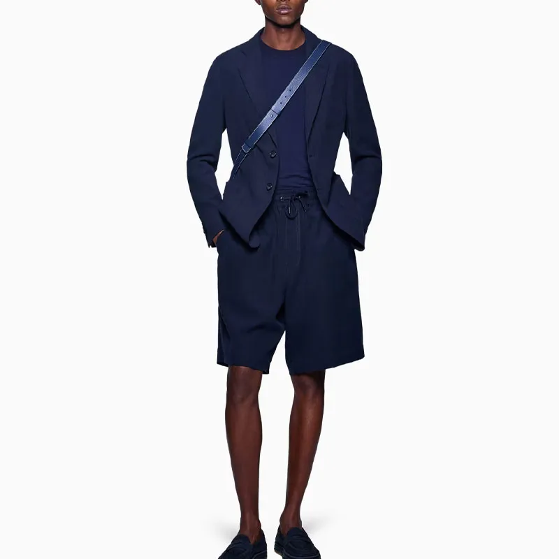 GIORGIO ARMANI Upton Line Single breasted Jacket In Linen Canvas-1