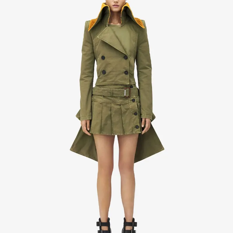 Alexander McQueen Casual Short Skirts Women's Khaki-1
