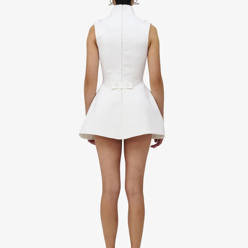 Alexander McQueen Sleeveless Dress Women's White-2