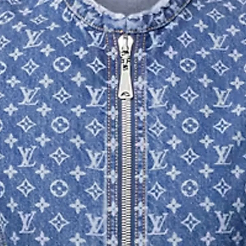 LOUIS VUITTON Monogram SS25 Sleeveless Dress Women's Blue-5