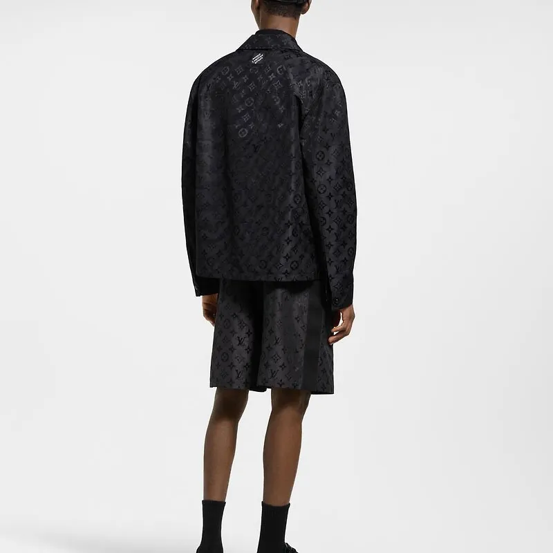 LOUIS VUITTON Monogram SS25 Spring Men's Collection Shirt Men's Black-3