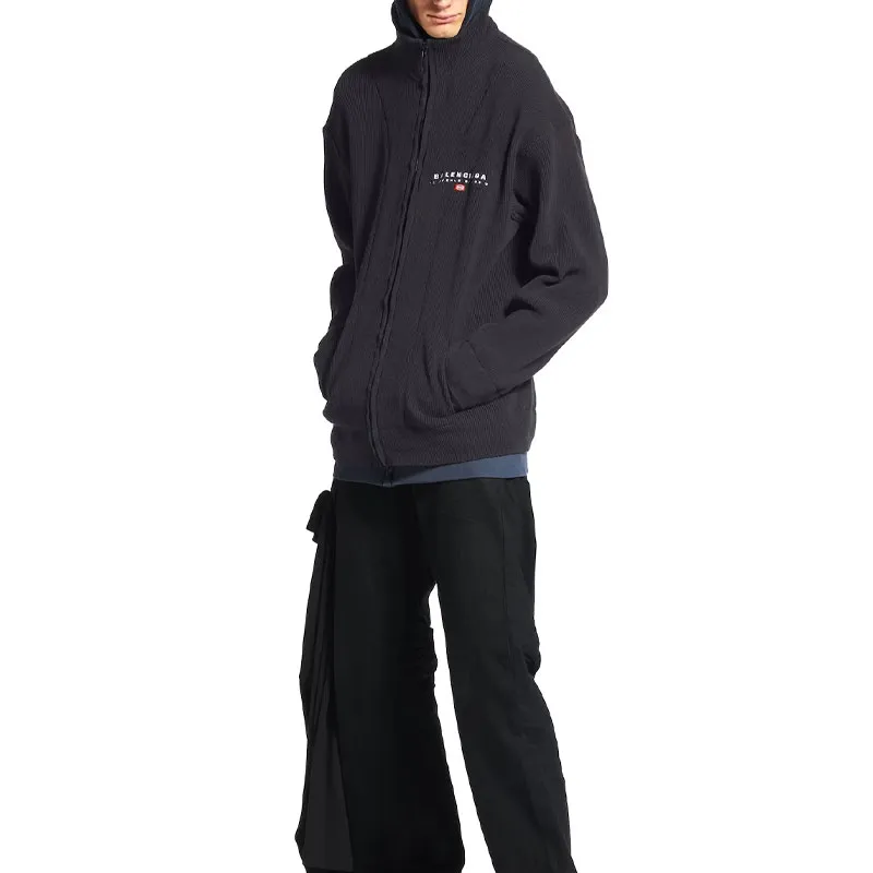 Balenciaga Sweatshirt Regular Fit Men's Black Blue-2