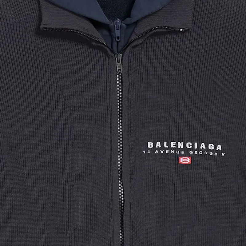 Balenciaga Sweatshirt Regular Fit Men's Black Blue-5