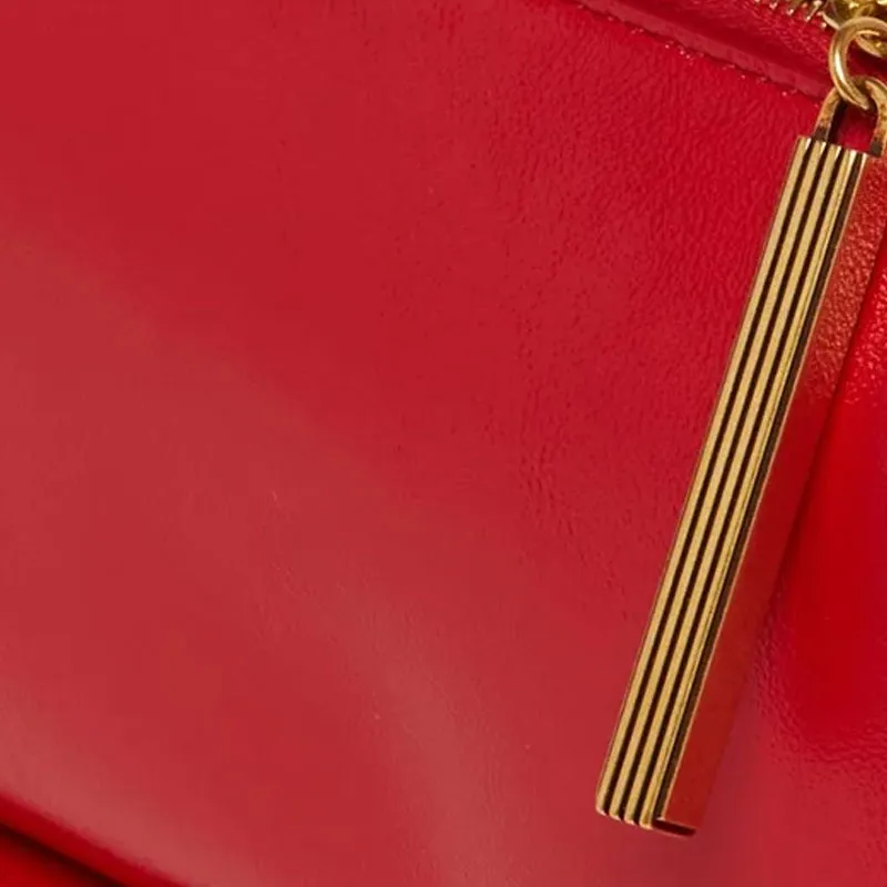 KHAITE Calfskin Shoulder Bag Women's Red-4