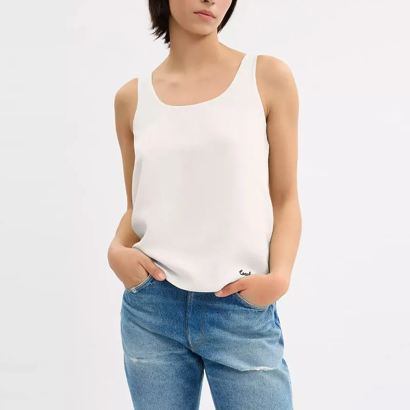 COACH Tank Tops Women's White-1