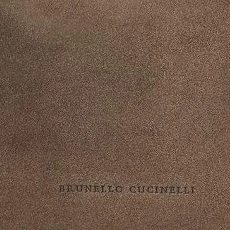 Brunello Cucinelli Suede Shoulder Bag Women's Taupe Gray-4