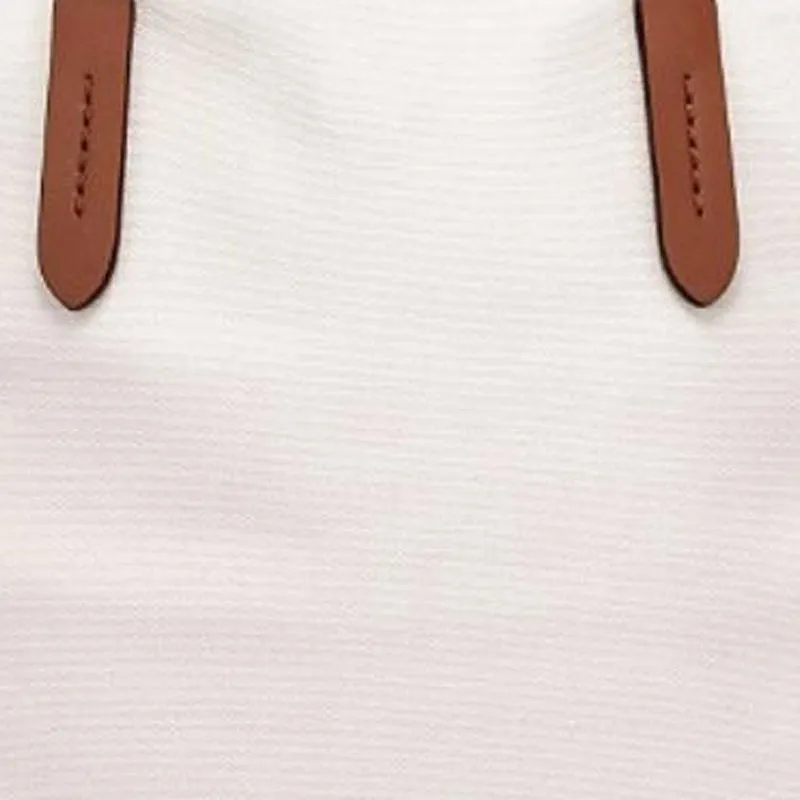 COACH Fabric With Leather Tote Bag, Shopping Bag, Handbag, Shoulder Bag Regular Women's White-4