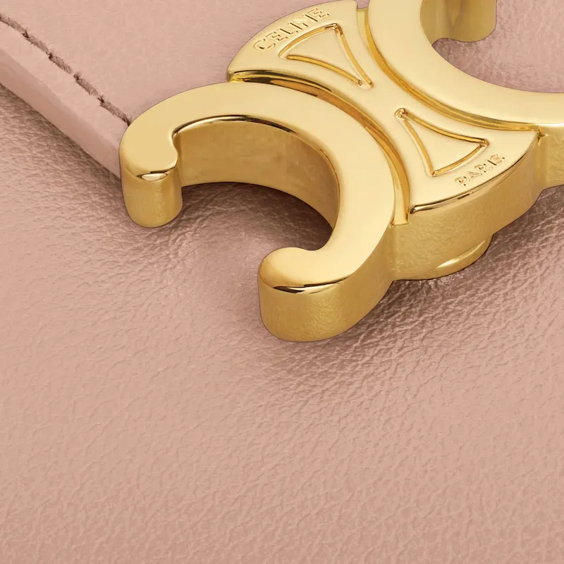CELINE Cow Leather Wallet Women's Pink-4