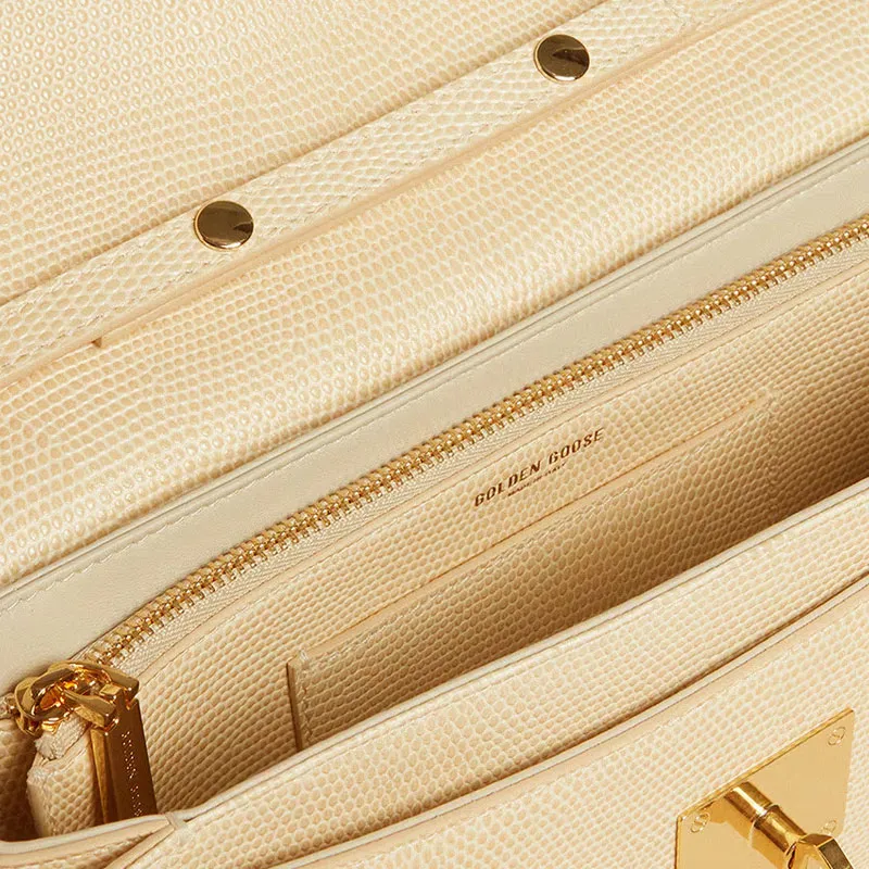 Golden Goose Sheepskin Shoulder Bag Women's Vanilla-4