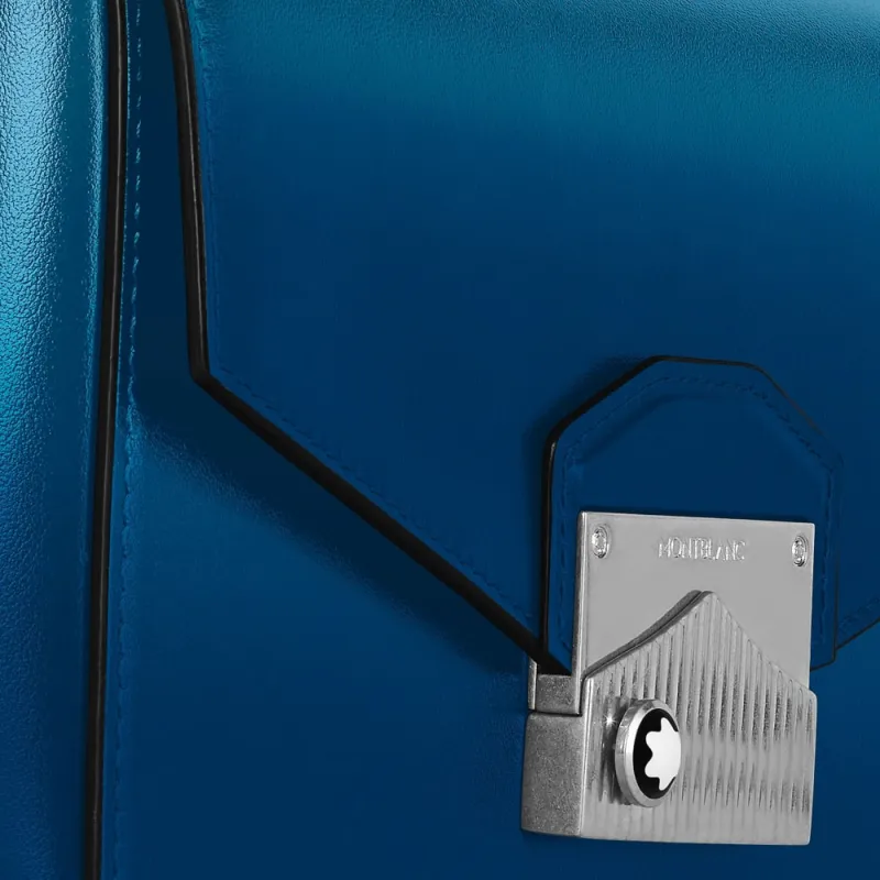 MONTBLANC Meisterstuck Leather Crossbody Bag Mini Unisex Ink Smoky Blue-5