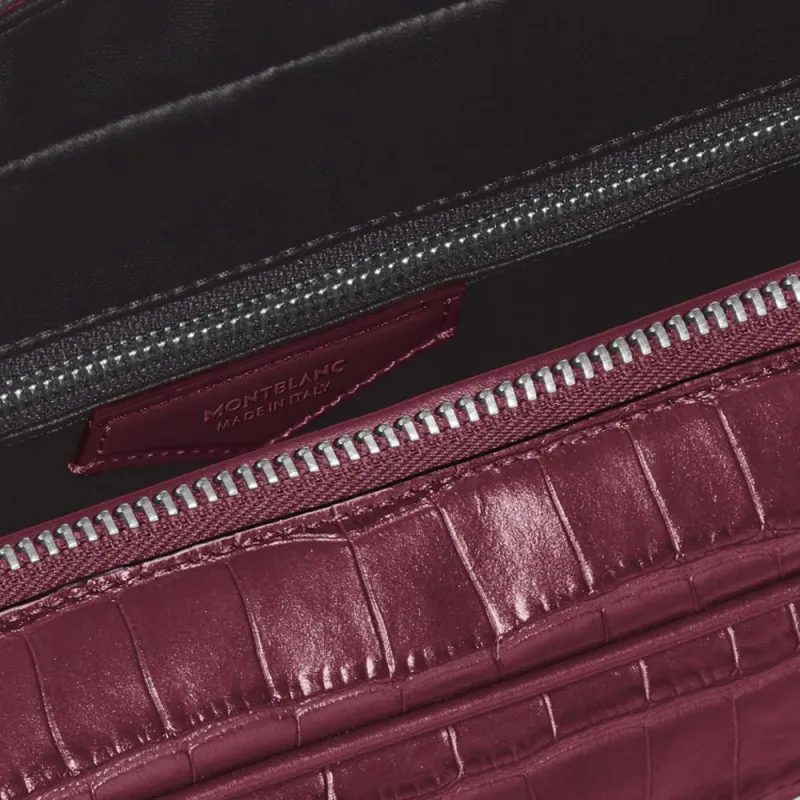 MONTBLANC Leather Briefcase Women's Ink Black Currant Color-6
